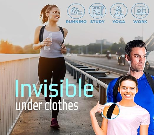 Posture Corrector Back Straightener Men & Women Correction Brace Made For All Day Comfort & Support Pain Relief, Sciatica, Clavicle, Neck, Shoulders, and more.