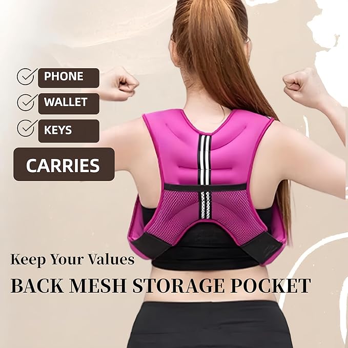 Weighted Vest for Women Men Kids, 6lbs/12lbs/4-10lbs Adjustable Weight Vest with Reflective Stripes, Upgrade Strength Training Vest for Running, Body Workout, Jogging, Cadio, Walking