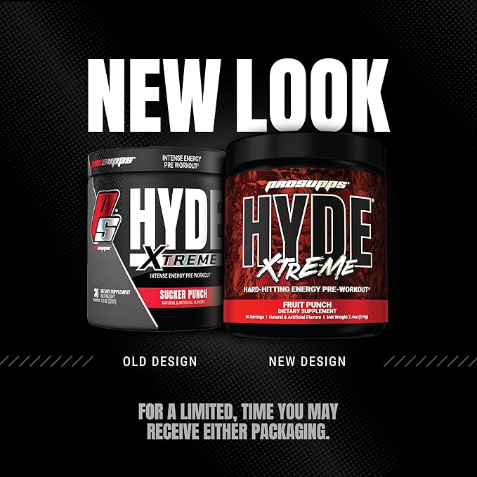 PROSUPPS Mr. Hyde Xtreme Pre Workout Powder with Creatine, Beta Alanine & Caffeine – Extreme Energy, Pumps, Focus & Performance - Fitness & Gym Supplements for Men & Women (Fruit Punch, 30 Servings)