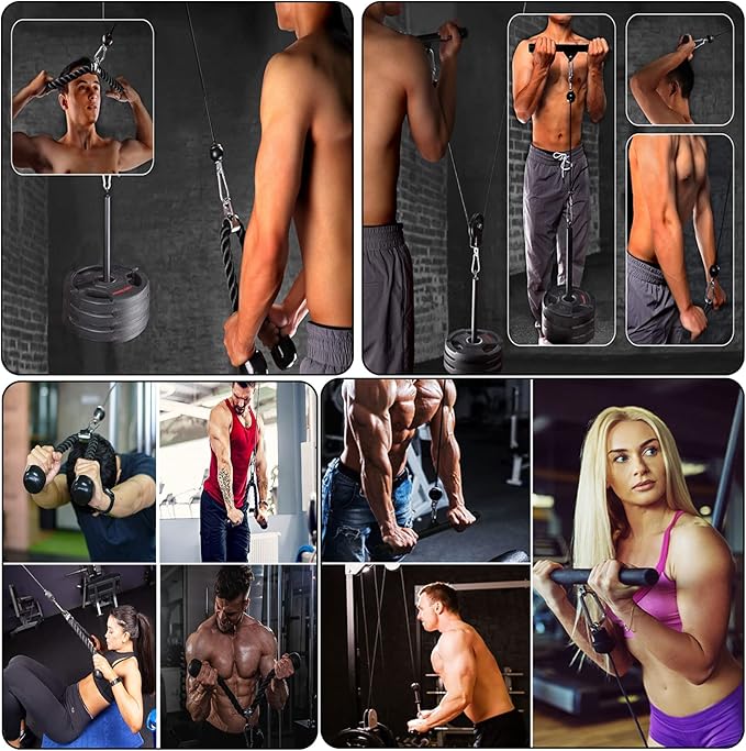 Taeku LAT Pulley System for Home Gym β Strength Training Fitness Equipment Cable Machine for Triceps, Biceps, Back & Shoulder Workouts