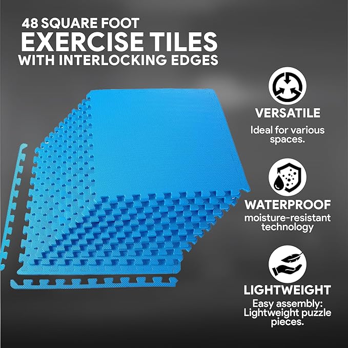 BalanceFrom Puzzle Exercise Mat with EVA Foam Interlocking