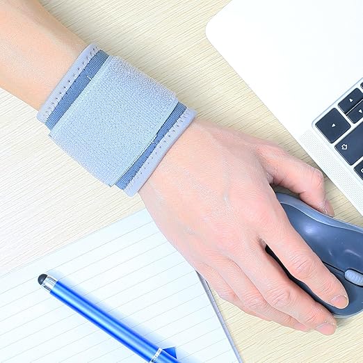 AMYONE Wrist Brace, 2 PACK Wrist Wraps for Carpal Tunnel for Men Women, Highly Elastic Wrist Compression Support for Gym/Fitness/Sports/Pain Relief/Weightlifting, Adjustable Wrist Sweatbands Deep Grey