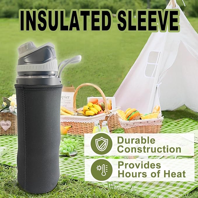 Portable Blender for Smoothies and Shakes with Insulated Sleeve, Anti-Jamming, 24oz USB-C Rechargeable, BPA-Free, Electric Protein Shaker Bottle with Travel Lid for Kitchen, Gym & Office.