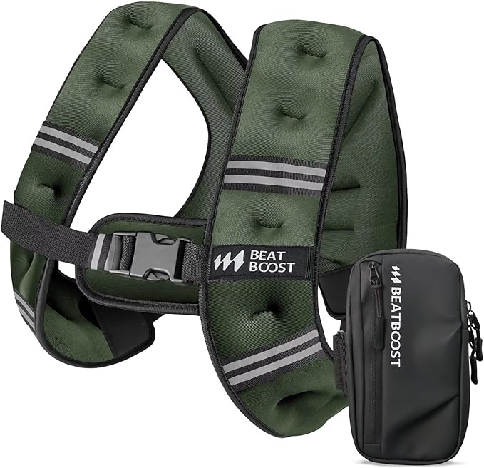 Weighted Vest for Women Men BeatBoost 5 10 15 20 25 30 lb Weight Vest with Ironsand for Walking Strength Training Running Workout
