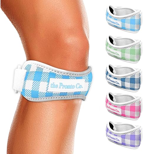 Patellar Tendon Knee Straps, Knee Pain Relief Support Braces, Pack of 2, Adjustable (Light Blue)