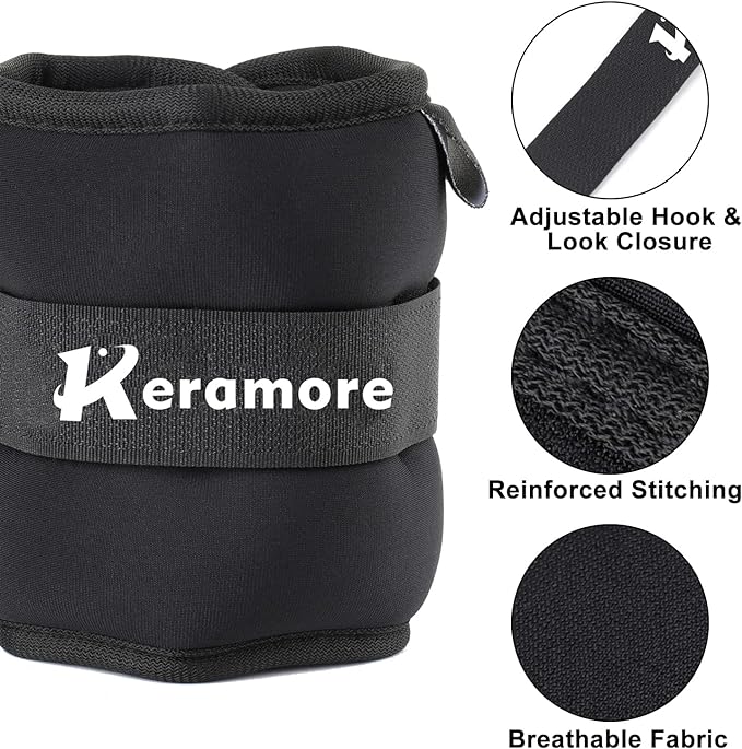 Ankle Weights, 1/2/3/4/5/6/8/10/12 LBS (1 Pair) Wrist Arm