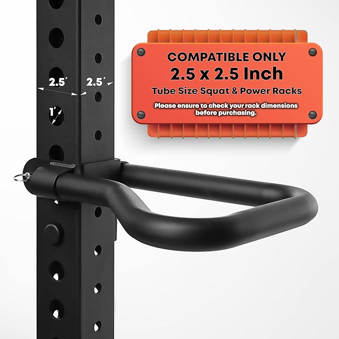 Dip Bar Attachment for Squat & Power Rack 2x2-2.5x2.5-3x3 Inches 1-Inch Hole