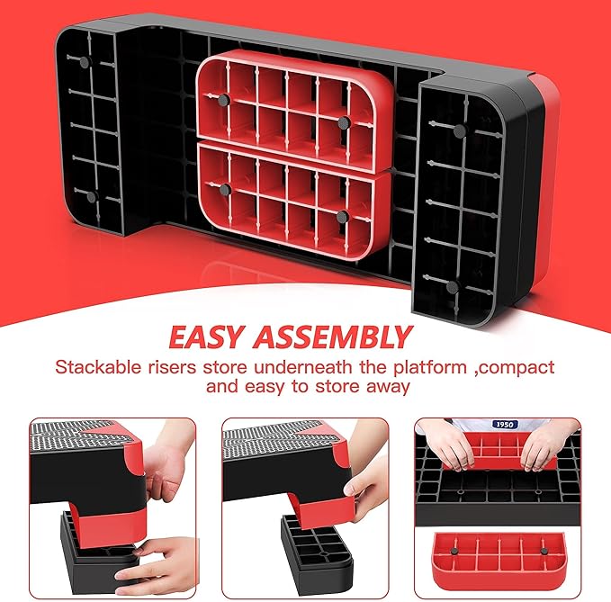 Aerobic Exercise Step 26.5" Step 4†6†6†8†8†Adjustable
