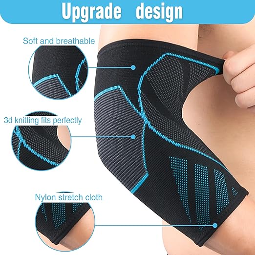 Arm Supports Sleeve,Elbow Compression Sleeve (1 Pair),Tennis Elbow Braces for Tendonitis and Tennis Elbow,Arm Supports Sleeves golfer,tennis elbow relief for women & men,elbow sleeve for weightlifting