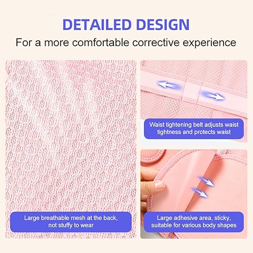 Back Brace Posture Corrector for Women and Men, Full Back Support Straps Straightener, Hunchback Improve Posture-Shoulder, Lumbar and Upper Lower Back Pain Relief (Pink, M)