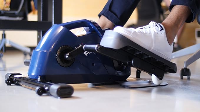 JFIT Mini Elliptical – Under Desk & Standing Workout, Compact, Quiet, Adjustable Resistance, LCD Monitor for Progress Tracking