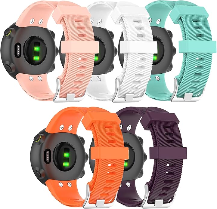 Band for Garmin Forerunner 45 (42mm), Soft Silicone Replacement Watch Band Strap for Garmin Forerunner 45S (39mm) / Swim 2 Smart Watch (No Tracker)