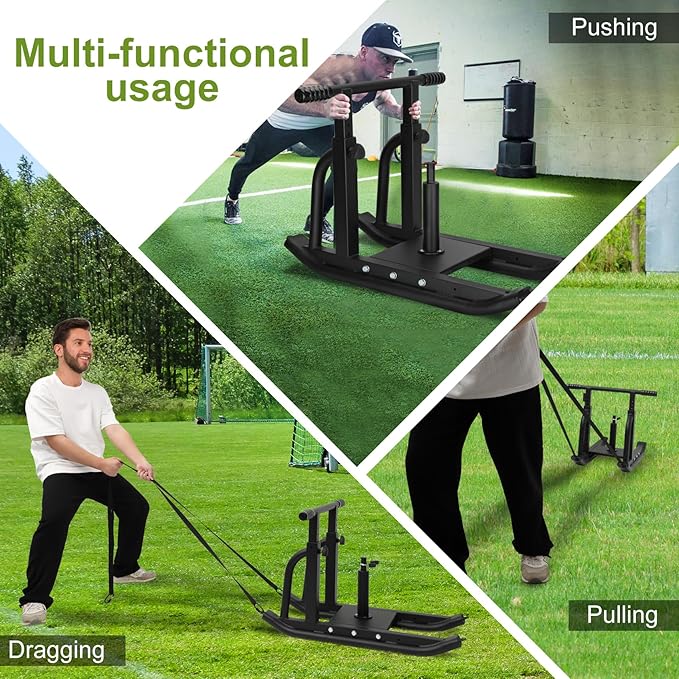 Weight Sled, Fitness Sled, Fitness Strength Training Sled,Adjustable 1" and 2" Weight