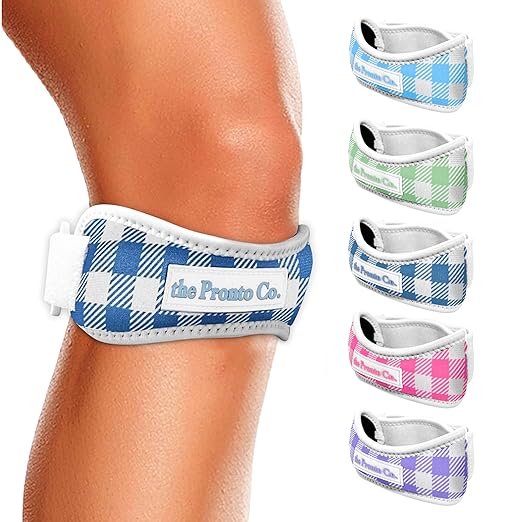 Patellar Tendon Knee Straps, Knee Pain Relief Support Braces, Pack of 2, Adjustable (Navy Blue)