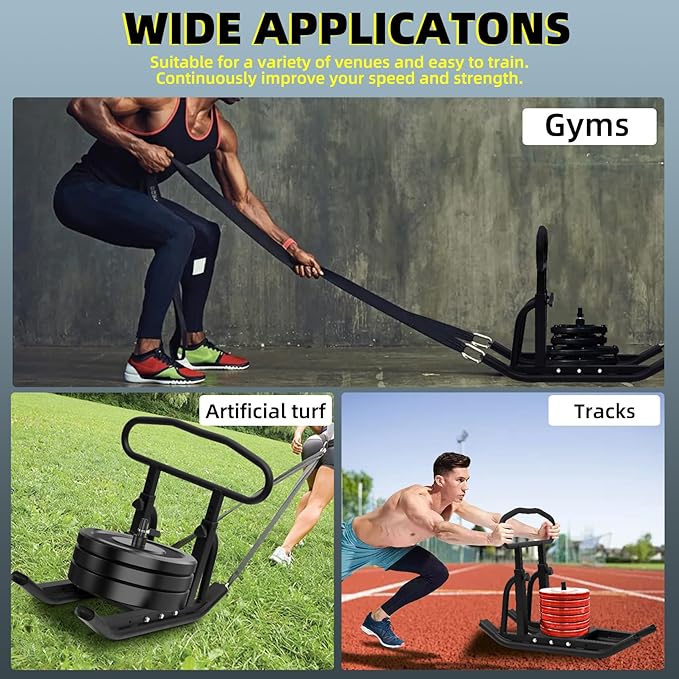 Weight Sled, Fitness Sled, Fitness Strength Training Sled,Adjustable 1" and 2" Weight
