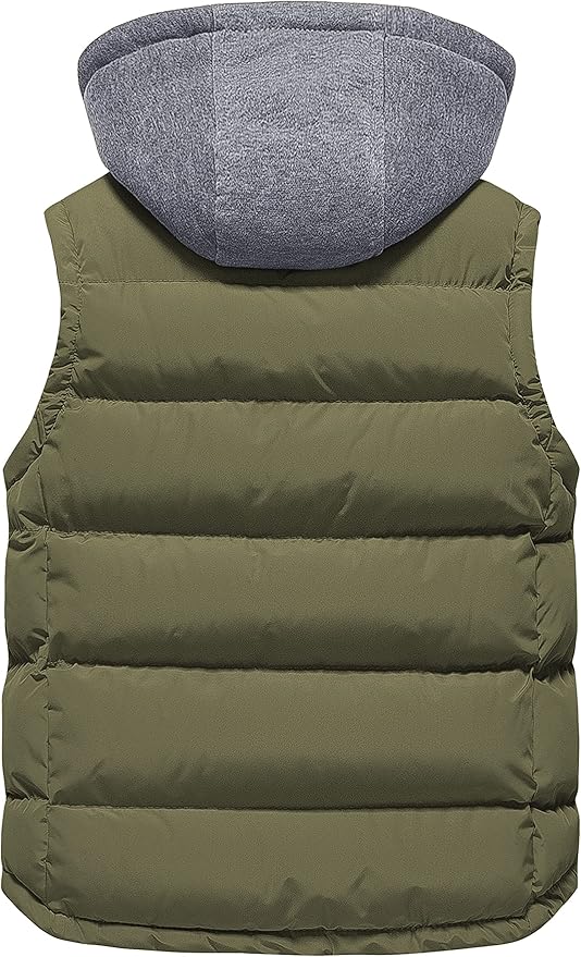 Pursky Girl's and Boy's Warm Puffer Vest Coat Water Resistant Sleeveless Jacket With Detachable Hood for 6-14Y