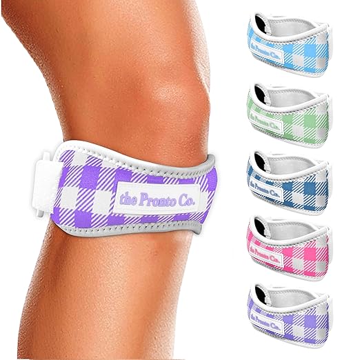 Patellar Tendon Knee Straps, Knee Pain Relief Support Braces, Pack of 2, Adjustable (Purple)