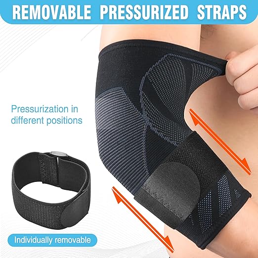 Arm Supports Sleeve,Elbow Compression Sleeve (1 Pair),Tennis Elbow Braces for Tendonitis and Tennis,Arm Supports Sleeves golfer relief for women & men sleeve for weightlifting