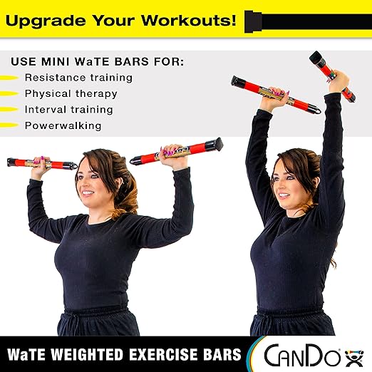 CanDo Mini WaTE Bars -2 Piece Set 3lb Black,