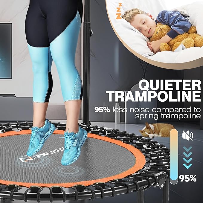 ANCHEER 40/48" Foldable Mini Trampoline 550LBS Max