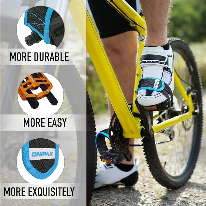 ONIPAX Outdoor Bike Pedal Straps Toe Clips Straps Tape 2 PCS