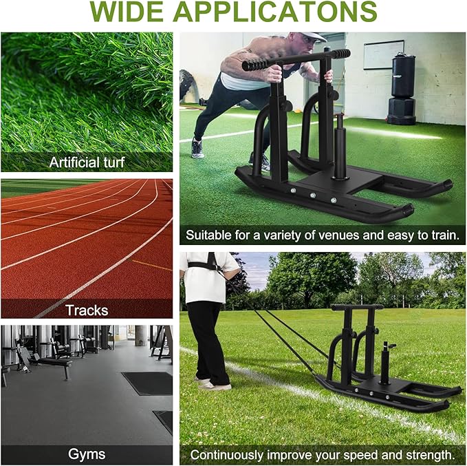 Weight Sled, Fitness Sled, Fitness Strength Training Sled,Adjustable 1" and 2" Weight