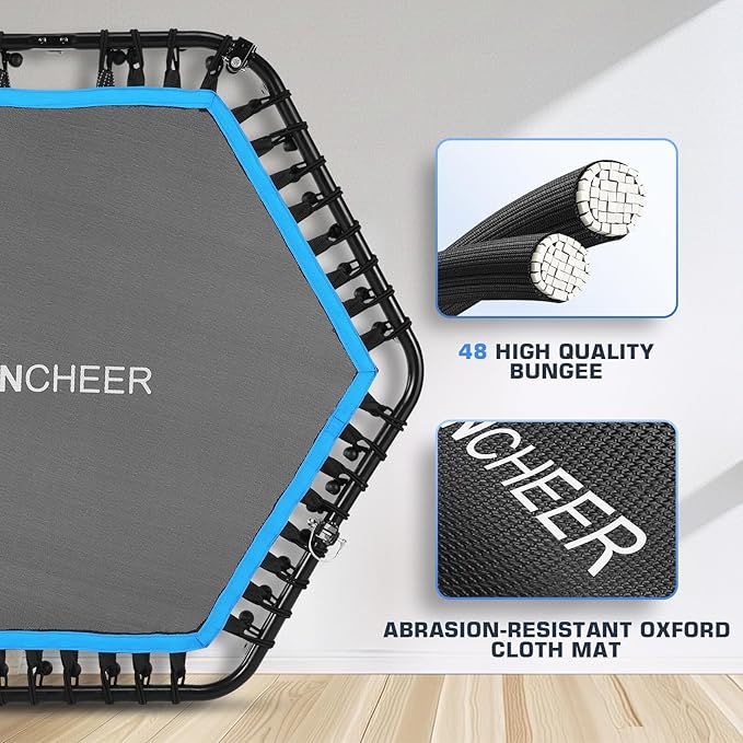 ANCHEER 50" Rebounder Trampoline for Adults- 2025 Foldable 450lbs/550lbs, for