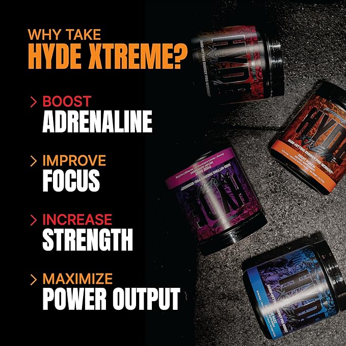 PROSUPPS Mr. Hyde Xtreme Pre Workout Powder with Creatine, Beta Alanine & Caffeine – Extreme Energy, Pumps, Focus & Performance - Fitness & Gym Supplements for Men & Women (Fruit Punch, 30 Servings)