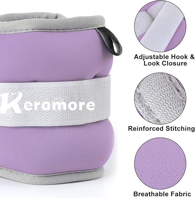Ankle Weights, 1/2/3/4/5/6/8/10/12 LBS (1 Pair) Wrist Arm