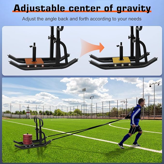 Weight Sled, Fitness Sled, Fitness Strength Training Sled,Adjustable 1" and 2" Weight