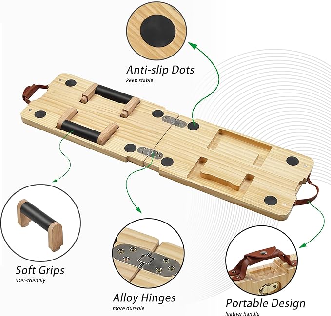 Vimexciter Solid Wooden Push Up Board Kit