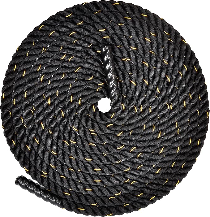 Battle Rope 1.5Inch 2 Inch Diameter Poly Dacron 30 FT, 40 FT, 50 FT