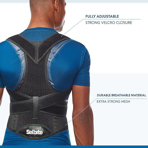 Back Brace Posture Corrector for Men and Women - Adjustable Posture Brace for Upper and Lower Back Pain Relief - Muscle Memory Support Straightener (Small)