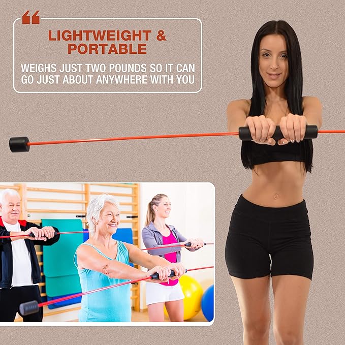 Flex Fitness Body Bar for Physical Therapy &