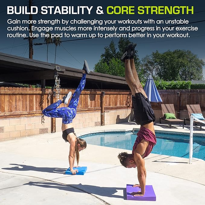 ProsourceFit Exercise Balance Pad – Non-Slip Cushioned Foam 15.5â€x12.75â€