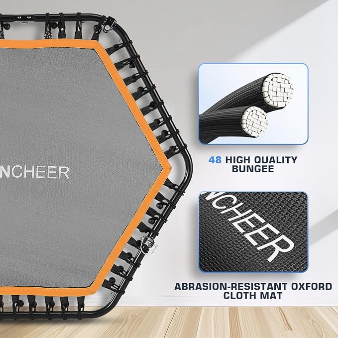ANCHEER 50" Rebounder Trampoline for Adults- 2025 Foldable 450lbs/550lbs, for