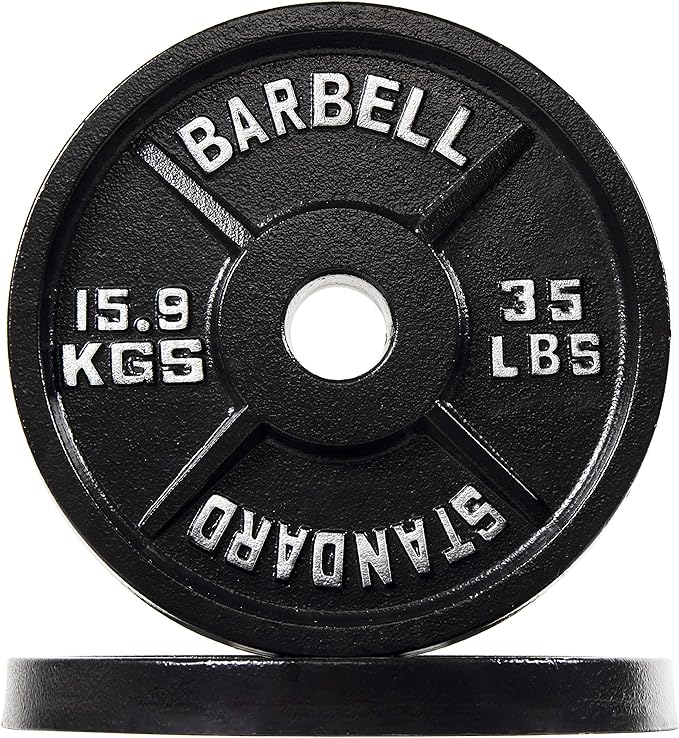 Signature Fitness Olympic Cast Iron Plate for Strength