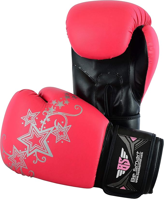 Be Smart Kids Boxing Gloves 4-12 Years 4oz 6oz Training Gloves for Children Sparring Youth Boxing Gloves Junior Training Mitts Punch PU Leather MMA Muay Thai Kick Boxing