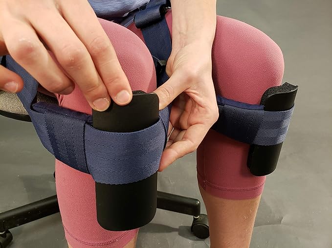 Back-Up with CushShins Back Support and Posture Corrector Turns to Convertible Pouch Bag (Navy)