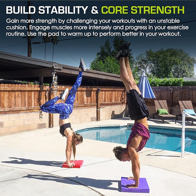 ProsourceFit Exercise Balance Pad – Non-Slip Cushioned Foam 15.5â€x12.75â€