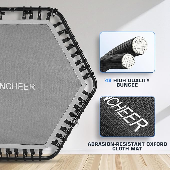 ANCHEER 50" Rebounder Trampoline for Adults- 2025 Foldable 450lbs/550lbs, for