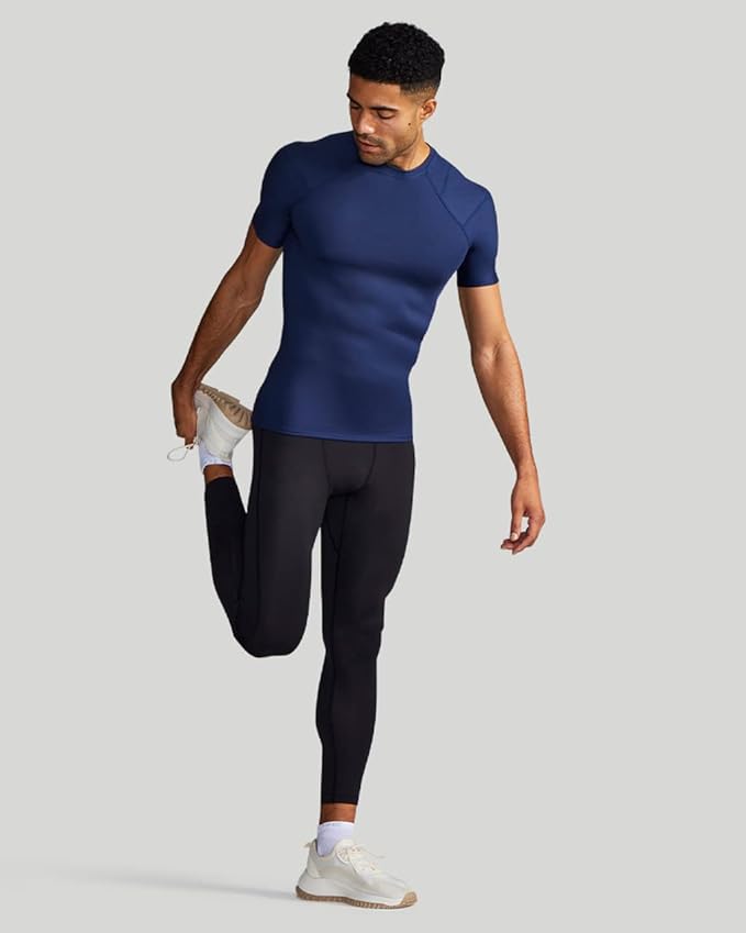 Tommie Copper Shoulder Support Shirt for Men, Posture Corrector Compression Shirt with UPF 50 Sun Protection