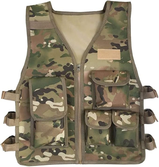 AZB Kids Tactical Vest Adjustable Lightweight Airsoft Paintball Vest for Games or Training