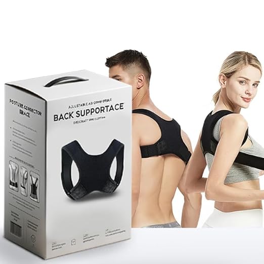 Posture Corrector for Men and Women, adjustable, comfortable, breathable corrector with Elastic Support Upper Back Brace, Shoulder, Lumbar Support Belt-Corset, Fits Discreetly Under Clothing. Size - M