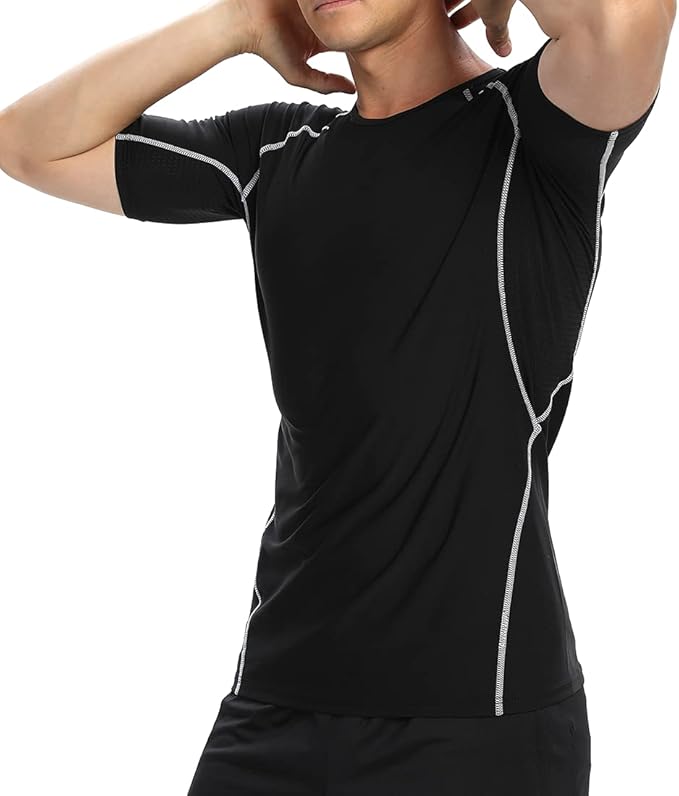 QBK Big and Tall Men's Sauna Sweat Suit Compression Heat Trapping Shirt for Gym Exercise Slimmer Shapewear Sweat Vest