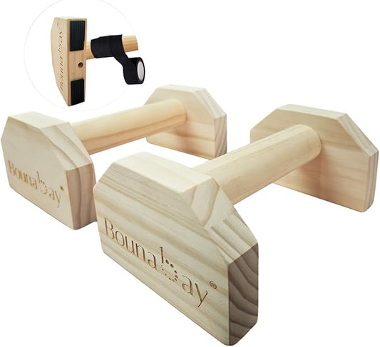 Push-up Stand, 2 PCS Wood Pushup Bars Non-Slip
