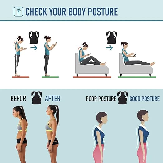 Premium Adjustable Back Brace Posture Corrector for Women and Men - Effective Straightener for Scoliosis, Hunchback Correction, Lower Back Pain Relief, Spine Alignment, and Posture Training(Small)