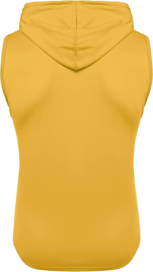 Babioboa Men's Workout Hooded Tank Tops Sleeveless Gym Hoodies Bodybuilding Muscle Shirts