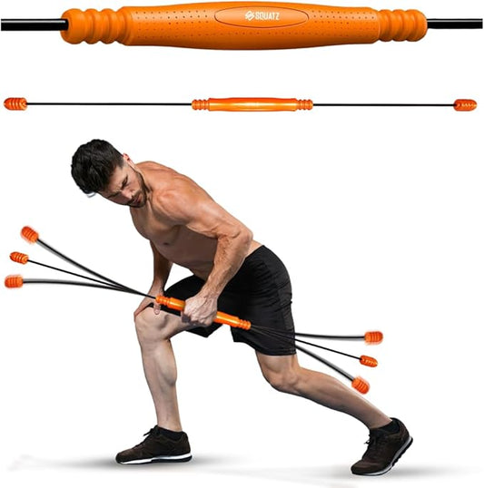 SQUATZ Elastic Vibrating Fitness Bar - Solid Rubber