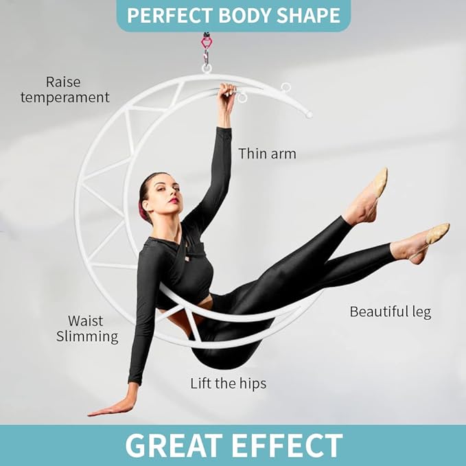 PRIOR FITNESS Aerial Moon Lyra Hoop Set